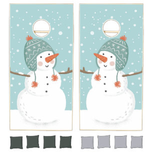 Snowman Cornhole Set