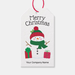 Snowman Corporate  Gift Tags