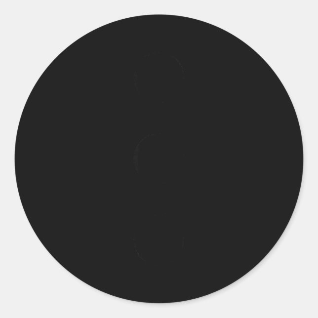 Snowman Costume Apparel Three Black Buttons Christ Classic Round Sticker (Front)
