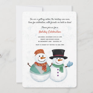 Snowman Couple Invitation