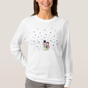 Snowman couple shirt