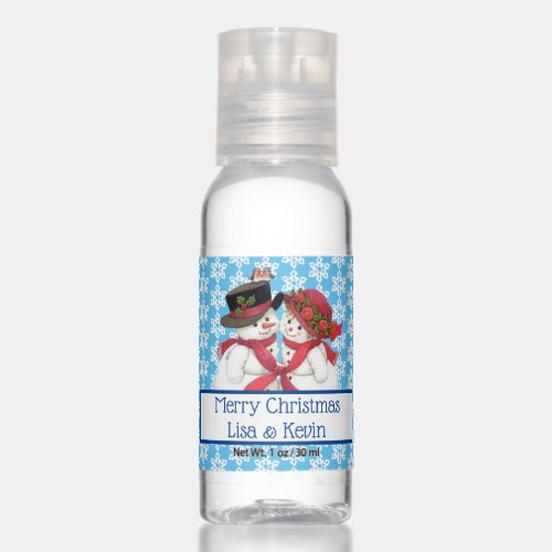 Snowman Couple Travel Bottle Set Hand Sanitizer