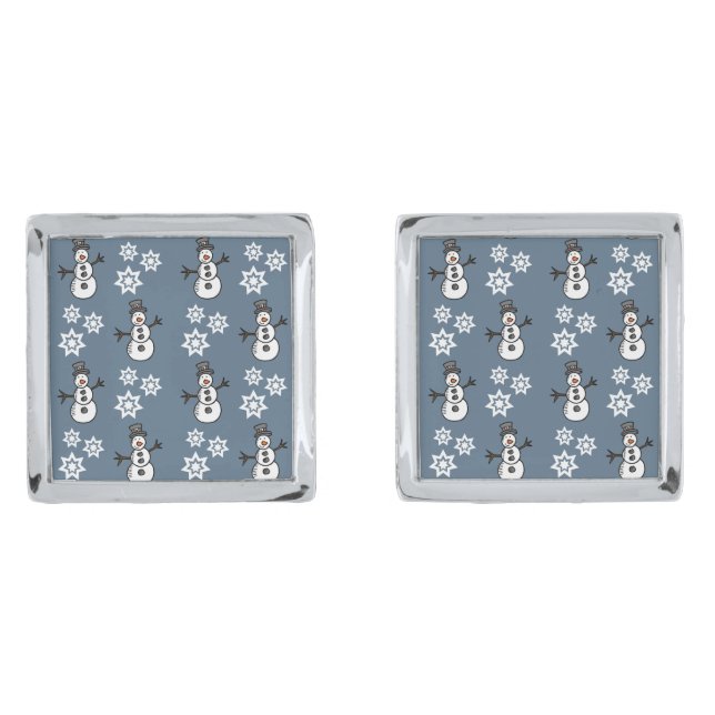 Snowman Cufflinks (Front)