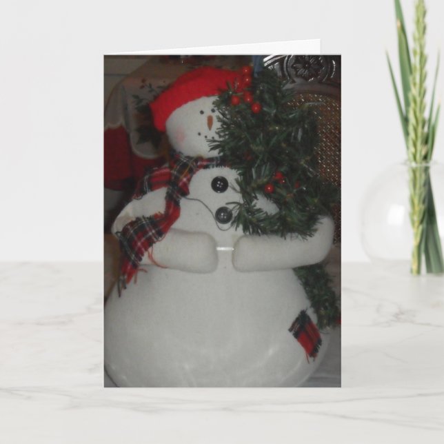 SNOWMAN CUSTOM CHRISTMAS CARD (Front)