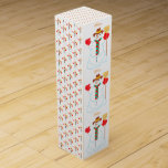 Snowman Customizable White Wine Box<br><div class="desc">Snowy season is almost here when we can have some fun outside,  building a snowman.  This cute snowman was lovingly created by W.B with Prisma colors.  Both,  text and image are customizable.</div>