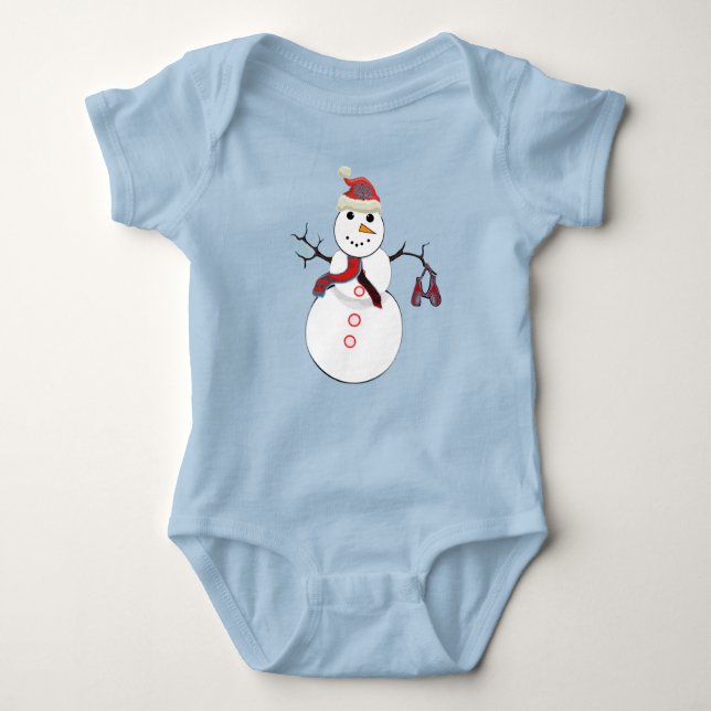 Snowman - Customized Baby Bodysuit (Front)