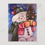 Snowman cute postcard<br><div class="desc">Snowman cute</div>