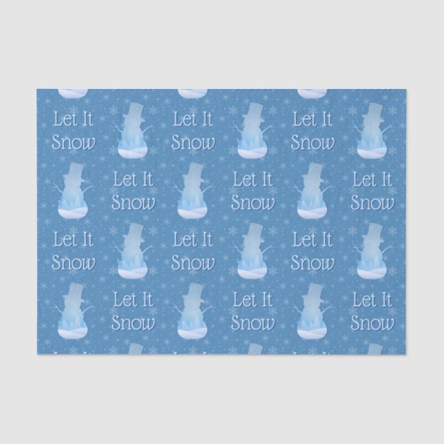 Snowman Cutout Let it Snow Tissue Paper (Front)