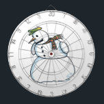 Snowman dartboard<br><div class="desc">Snowman dartboards for darts players aiming to have a good time this Christmas. Snowman is Steamy Raimon original cartoon art.</div>