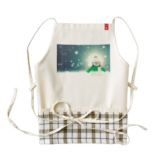 Snowman decoration zazzle HEART apron