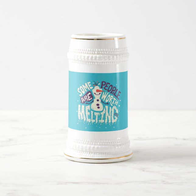 Snowman design  beer stein (Center)