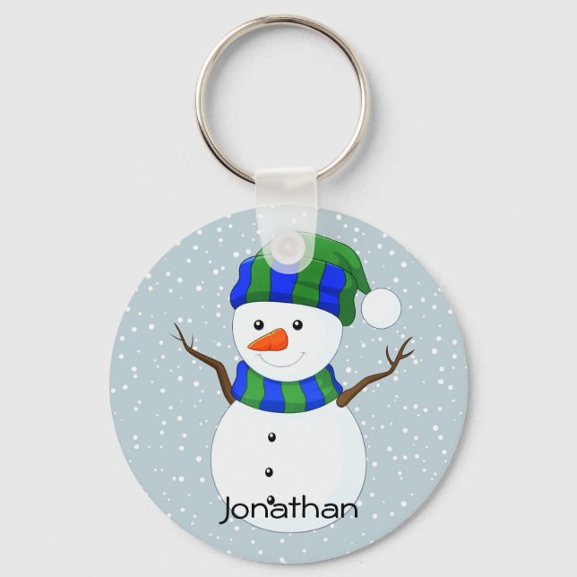 Snowman Design Keychain (Front)