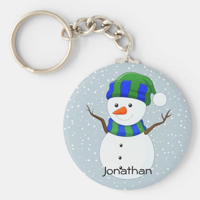 Snowman Design Keychain