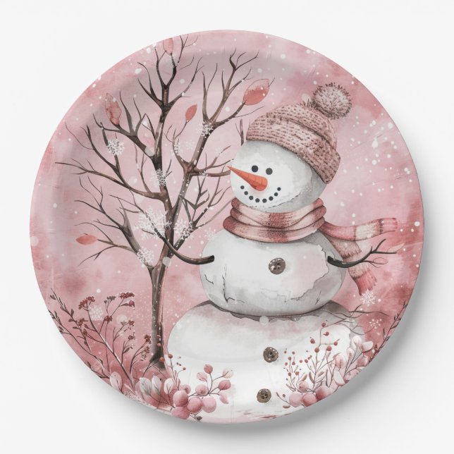 Snowman dinner plate (Front)