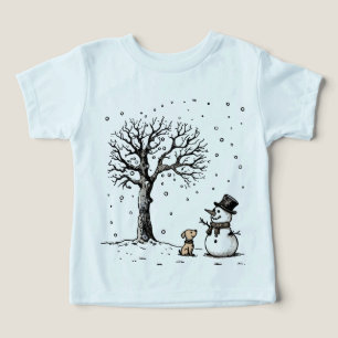 Snowman & Dog: Winter’s Friendship Toddler T-shirt
