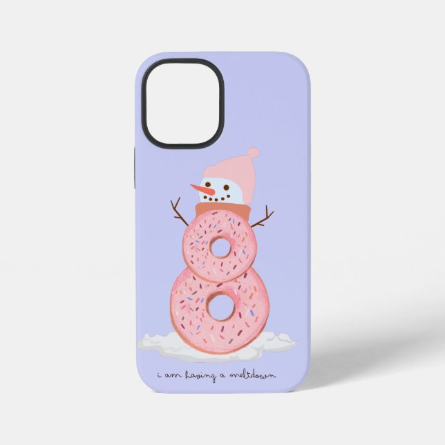 snowman donut iPhone case (Back)