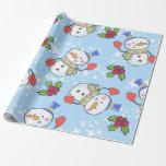 Snowman Doodle Wrapping Paper