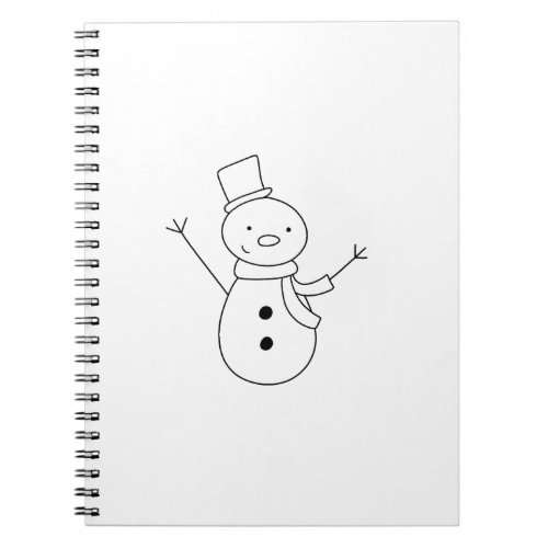 Snowman Drawing Notebook