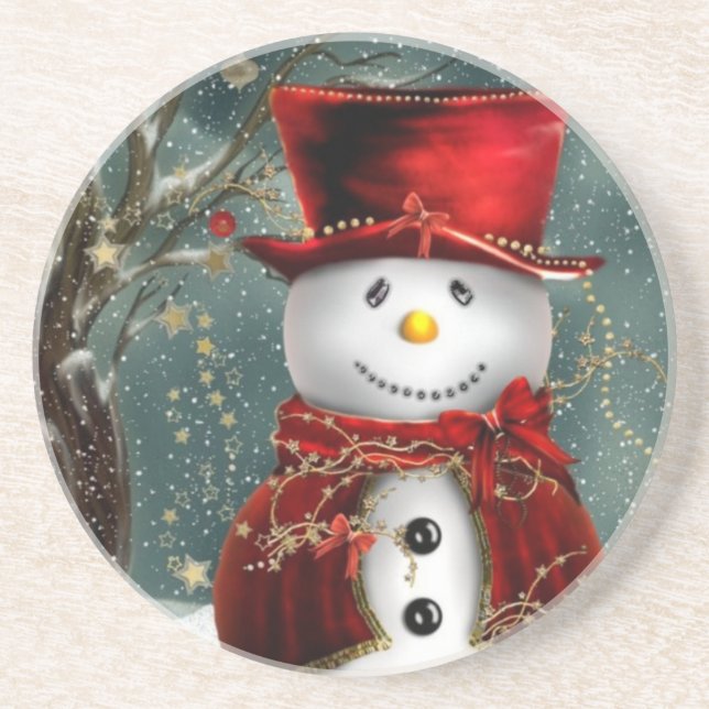 Snowman Drink Coaster (Front)