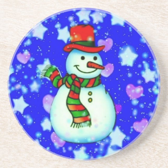 Snowman Drink Coaster (Front)