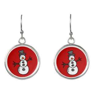 Snowman Earrings