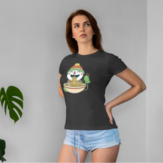 Snowman Eating Ramen T-Shirt (Creator Uploaded)