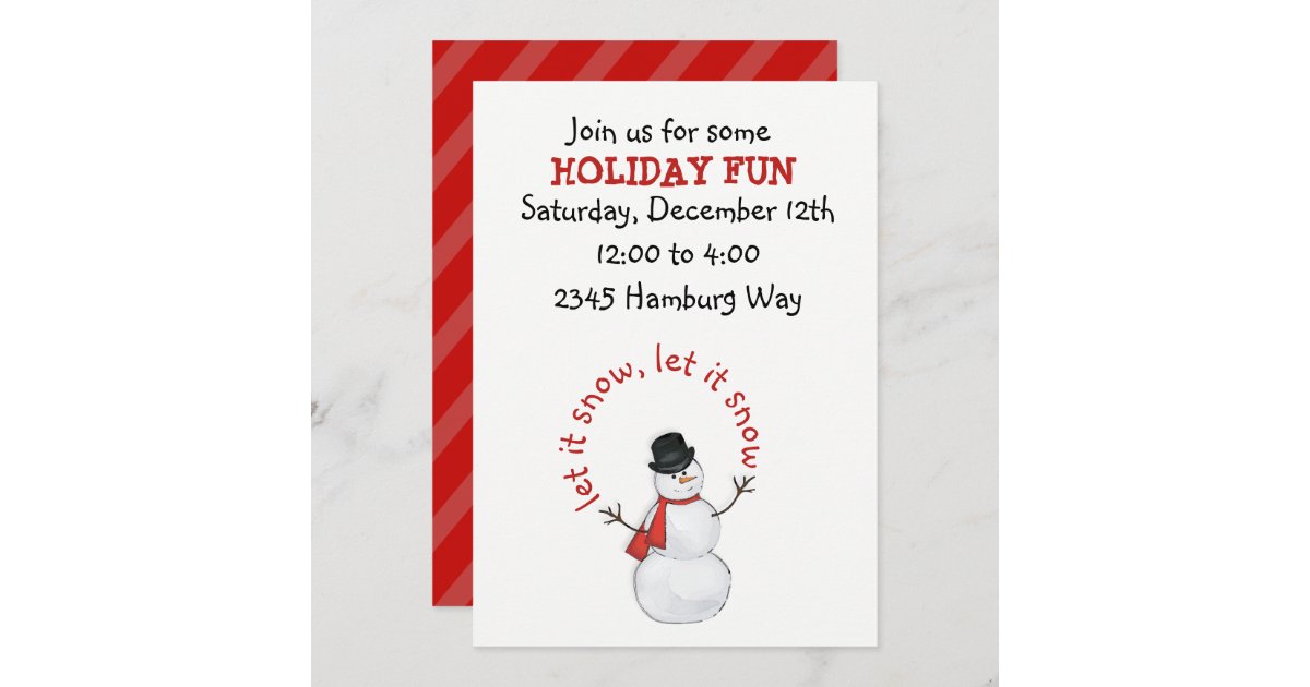 Snowman Editable Invitation | Zazzle