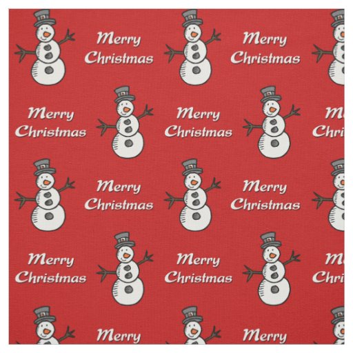 Snowman Fabric
