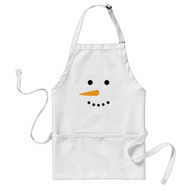 Snowman Face Adult Apron (Front)