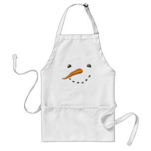 SNOWMAN FACE ADULT APRON