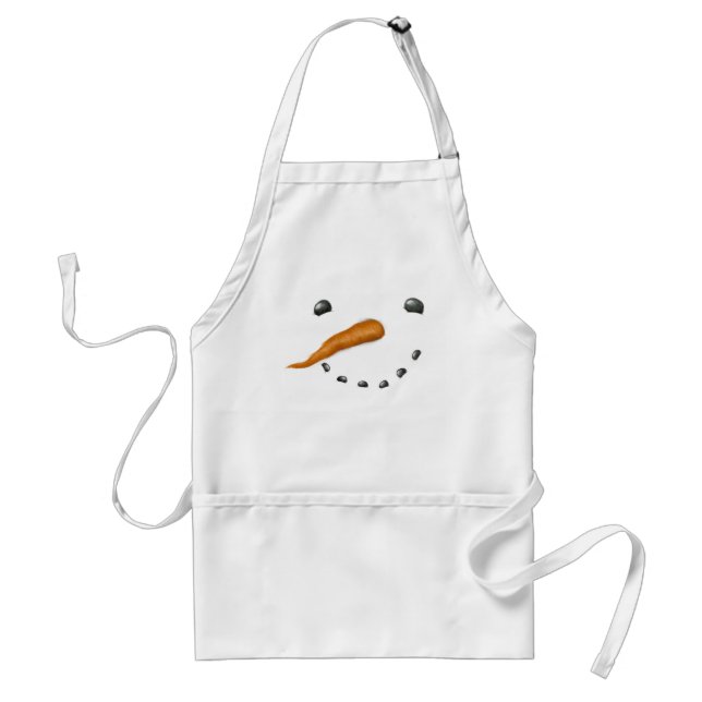 SNOWMAN FACE ADULT APRON (Front)