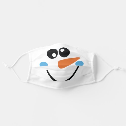 Snowman Face Adult Cloth Face Mask
