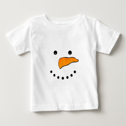 Snowman Face Baby T_Shirt