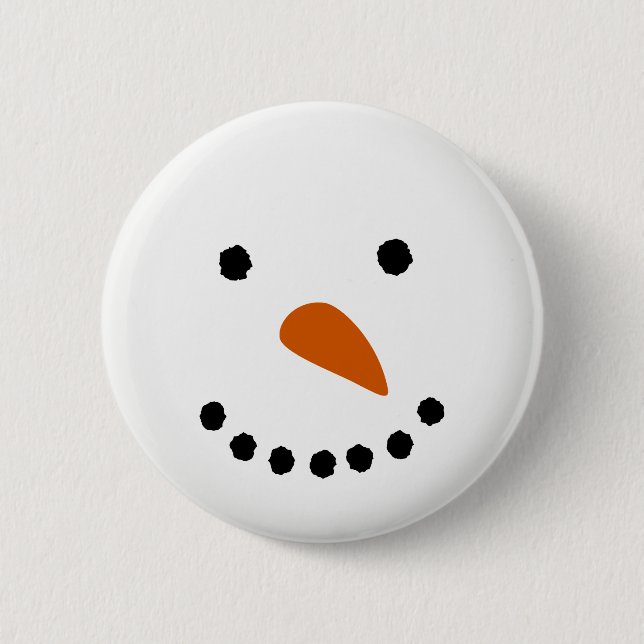 Snowman Face Button (Front)