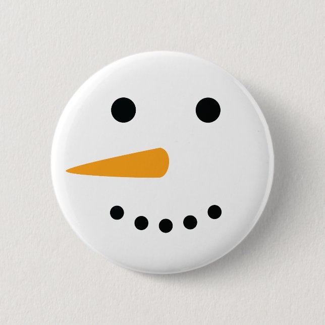Snowman Face Button (Front)