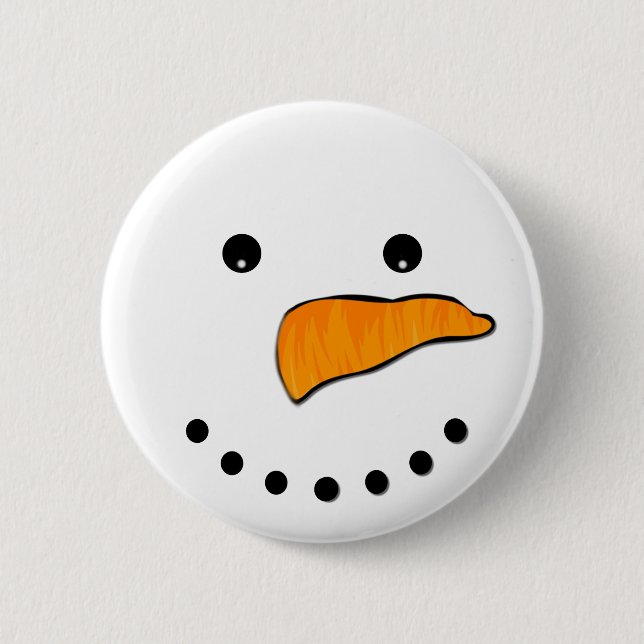 Snowman Face Button (Front)