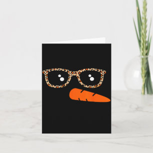 Snowman Face Carrot Nose Christmas Winter Cosplay Card