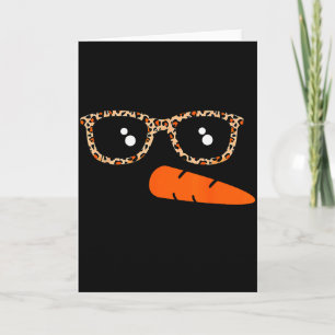 Snowman Face Carrot Nose Christmas Winter Cosplay Card