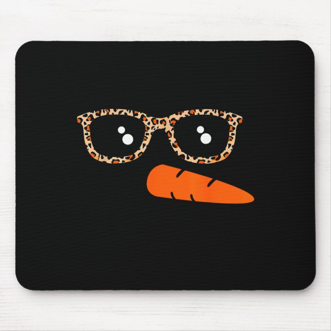 Snowman Face Carrot Nose Christmas Winter Cosplay  Mouse Pad (Front)