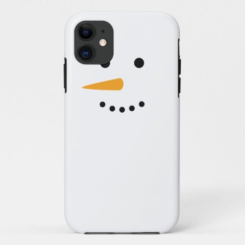 Snowman Face iPhone 11 Case