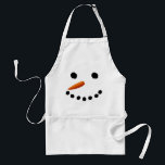 Snowman Face Christmas Apron<br><div class="desc">This is a cute apron to wear during the holidays.  It has a snowman face made from lumps of coal and a carrot for a nose.</div>