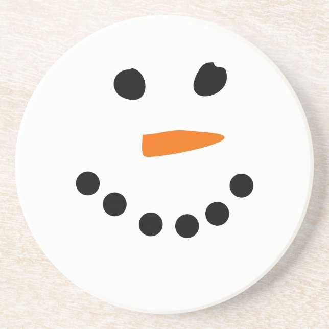 Snowman Face Coaster (Front)