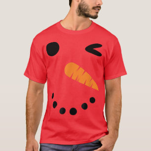 Snowman Face Costume Fancy Dress Winter Time Snow  T-Shirt