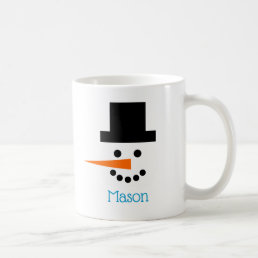 Snowman Face Customized Winter Holiday Fun Smiling Coffee Mug