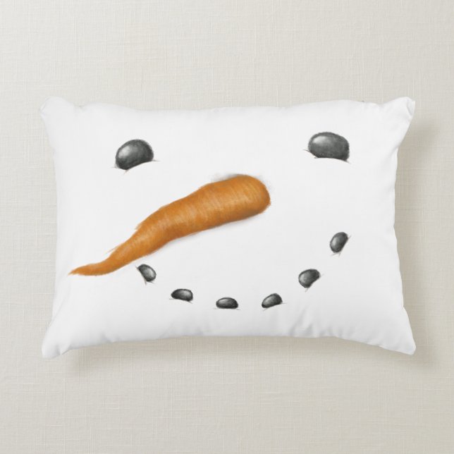 SNOWMAN FACE DECORATIVE PILLOW (Front)
