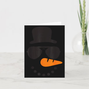 Snowman Face Family Christmas Matching Costume Men Card