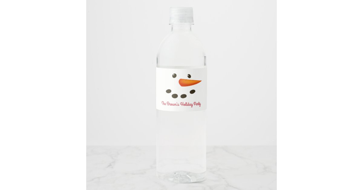 Free printable water bottle labels christmas