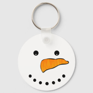 Snowman Face Keychain