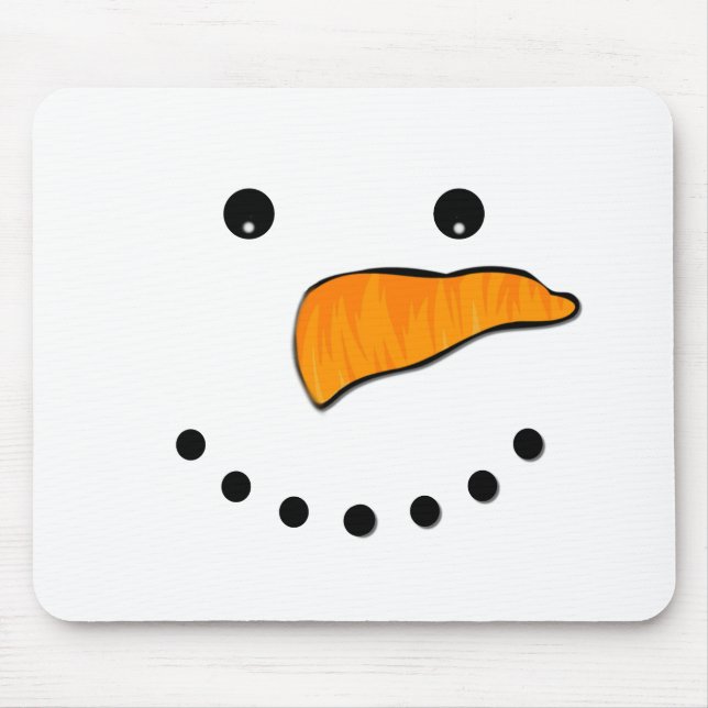 Snowman Face Mouse Pad (Front)
