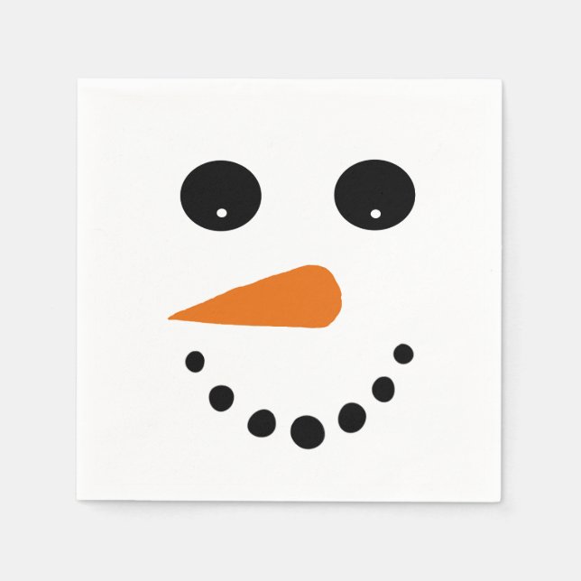 Snowman face napkins (Front)